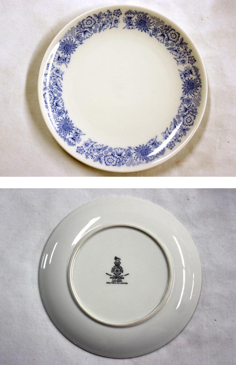 画像: ロイヤルドルトン（Royal Doulton）　cranboune　トリオ5客セット　