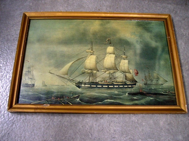 画像3: 額　帆船
