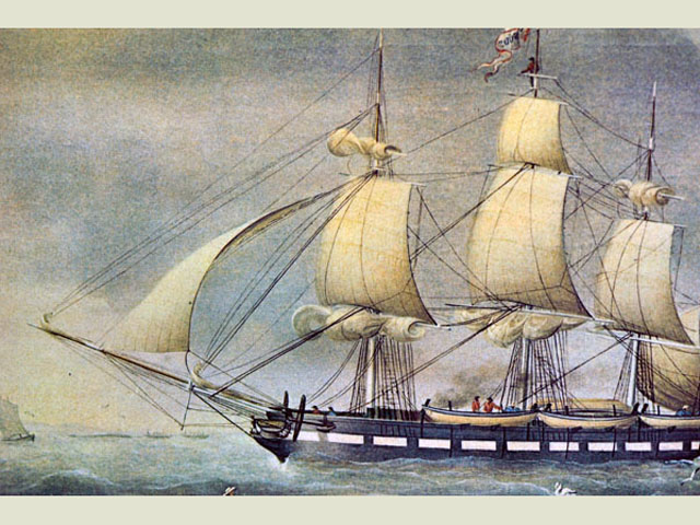 画像4: 額　帆船