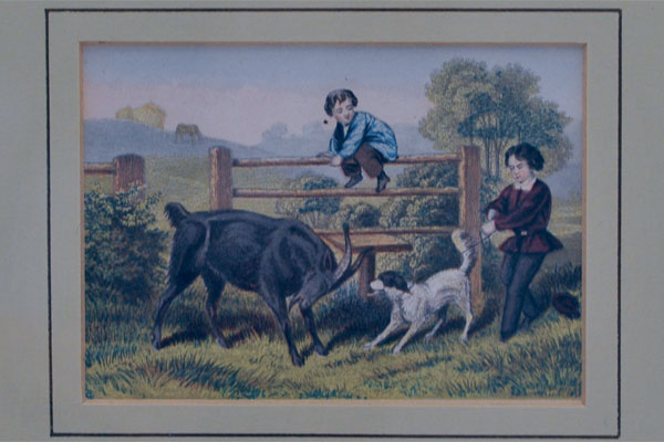 画像3: 絵　農場で遊ぶ子供（２）