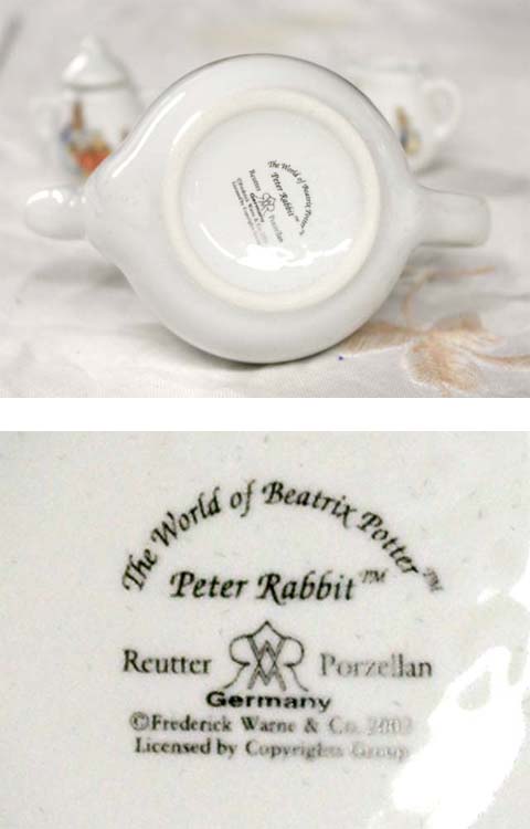 画像: ピーターラビット　Reutter Porcelain子供用ティセット