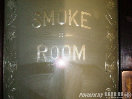 画像2: ステンド　ドア　マホガニー　カット・エッチド　SMOKE ROOM