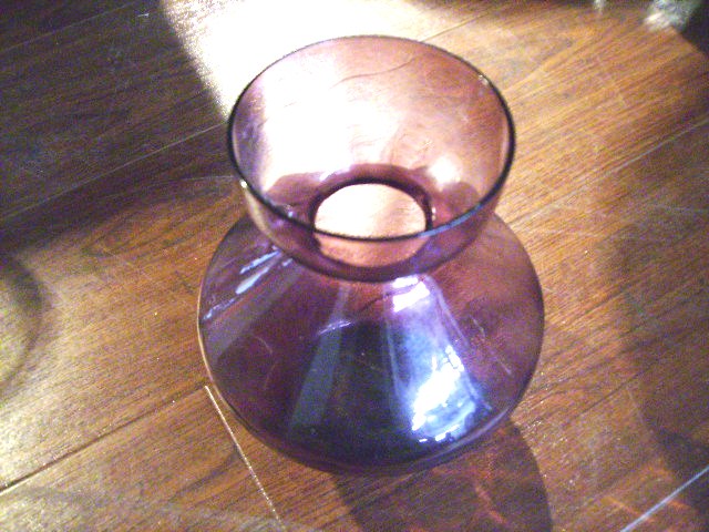 画像1: ガラス　バーズ（花器）　パープル